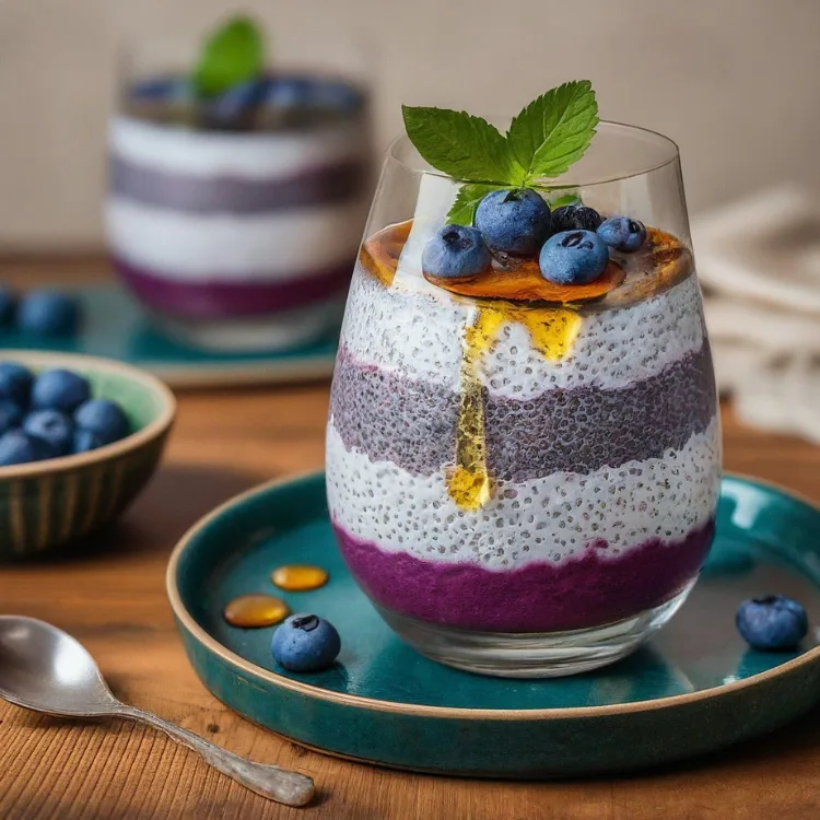 Easy Dessert Blueberry Chia Pudding