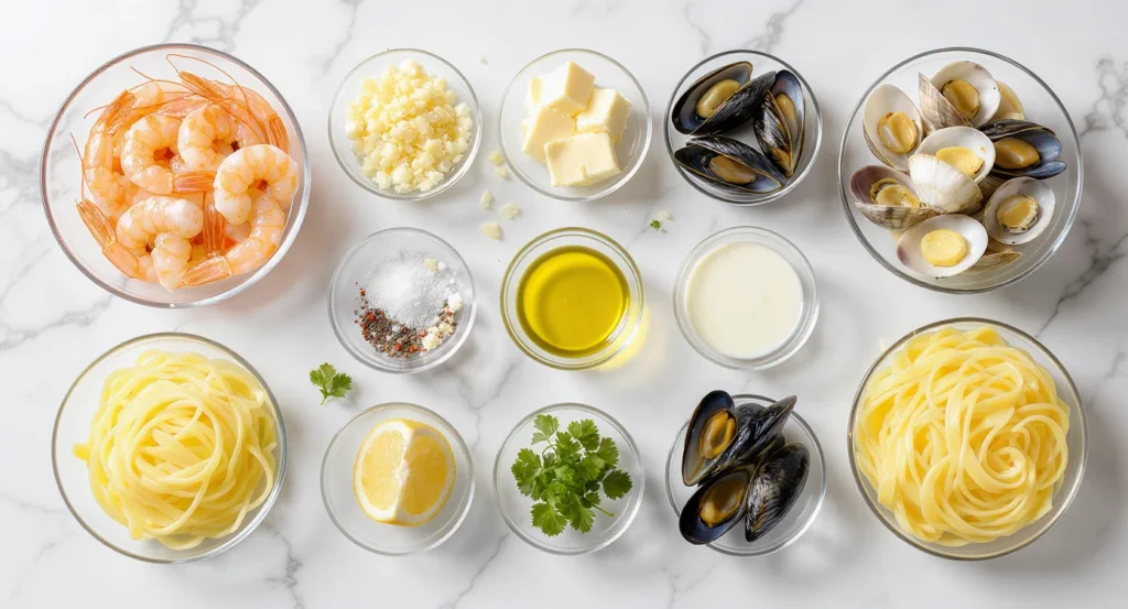 creamy garlic seafood pasta ingredients creamy garlic seafood pasta ingredients