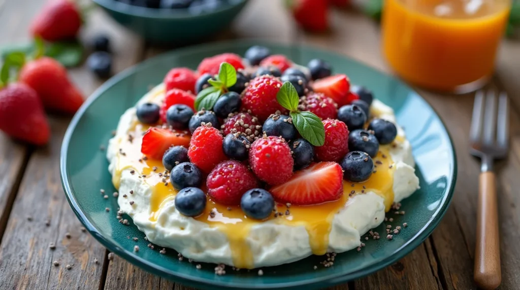 cottage cheese breakfast ideas cottage cheese breakfast ideas: A colorful breakfast bowl of creamy cottage cheese recipes