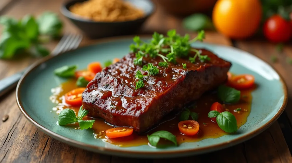 Delicious ox tail seasoning on beef short ribs recipe