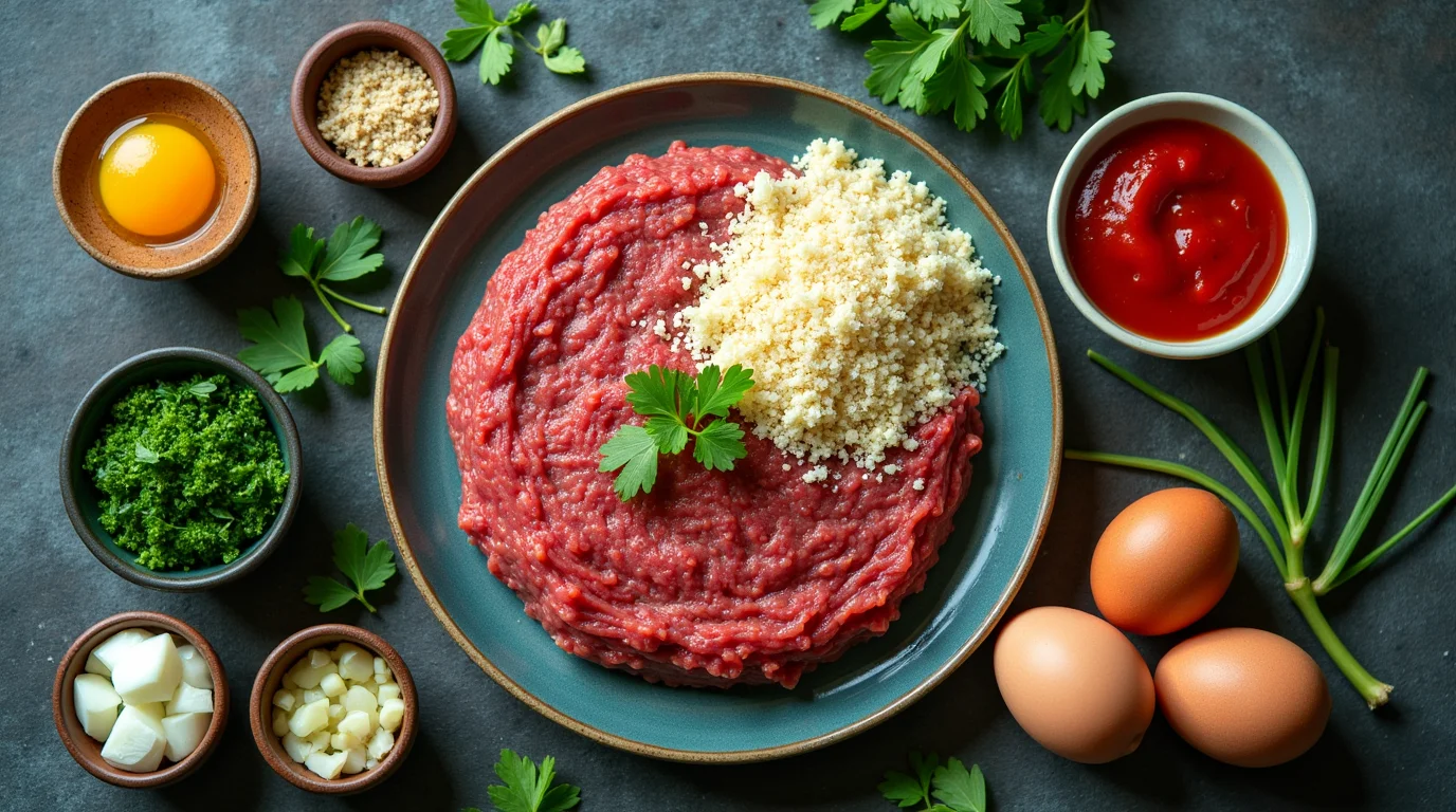 meatloaf ingredients feaurured image of ingredients of Italian Meatloaf Recipe