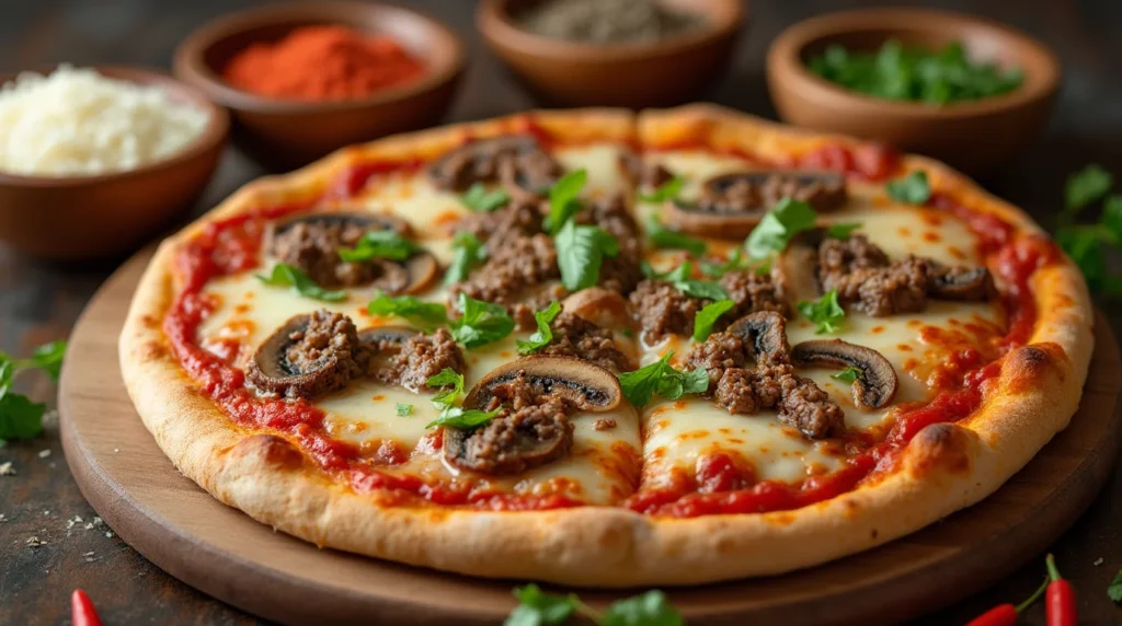 presentation of Authentic Italian Pizza Dough Recipe