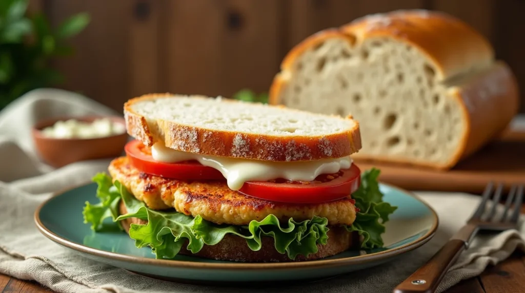 prsentation of Easy Homemade Sourdough Sandwich Bread Recipe