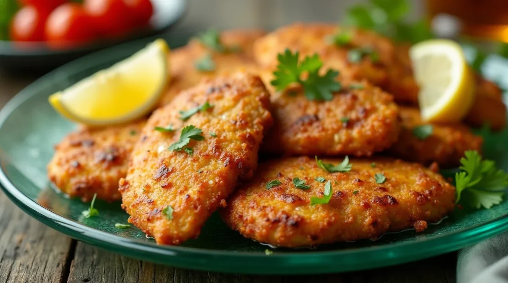 Golden-brown air fryer chicken cutlets