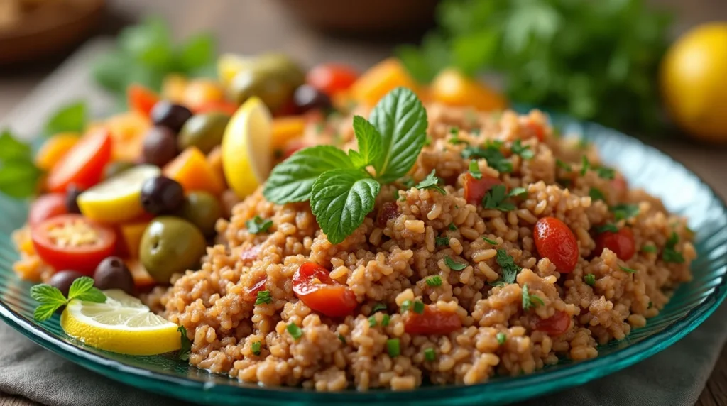 Mediterranean style of Ground Turkey and Rice Recipes