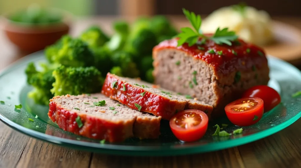 beautifully arranged meatloaf