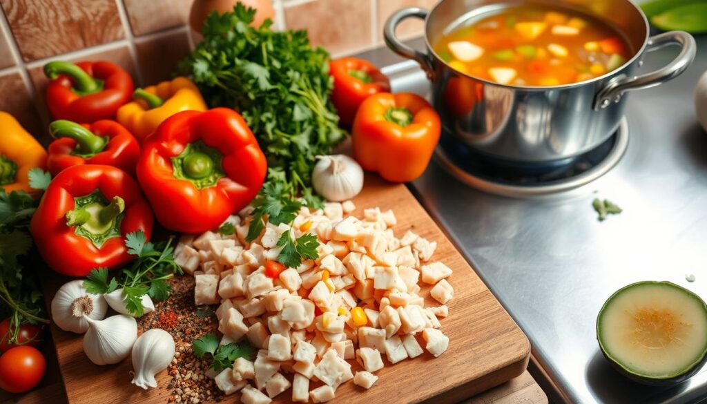 Mexican Chicken Soup Preparation