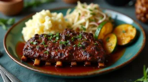 Slow Cooked Beef Country Ribs in Crock Pot with Beef Broth recipe