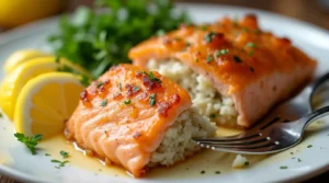 Crab stuffed salmon recipe