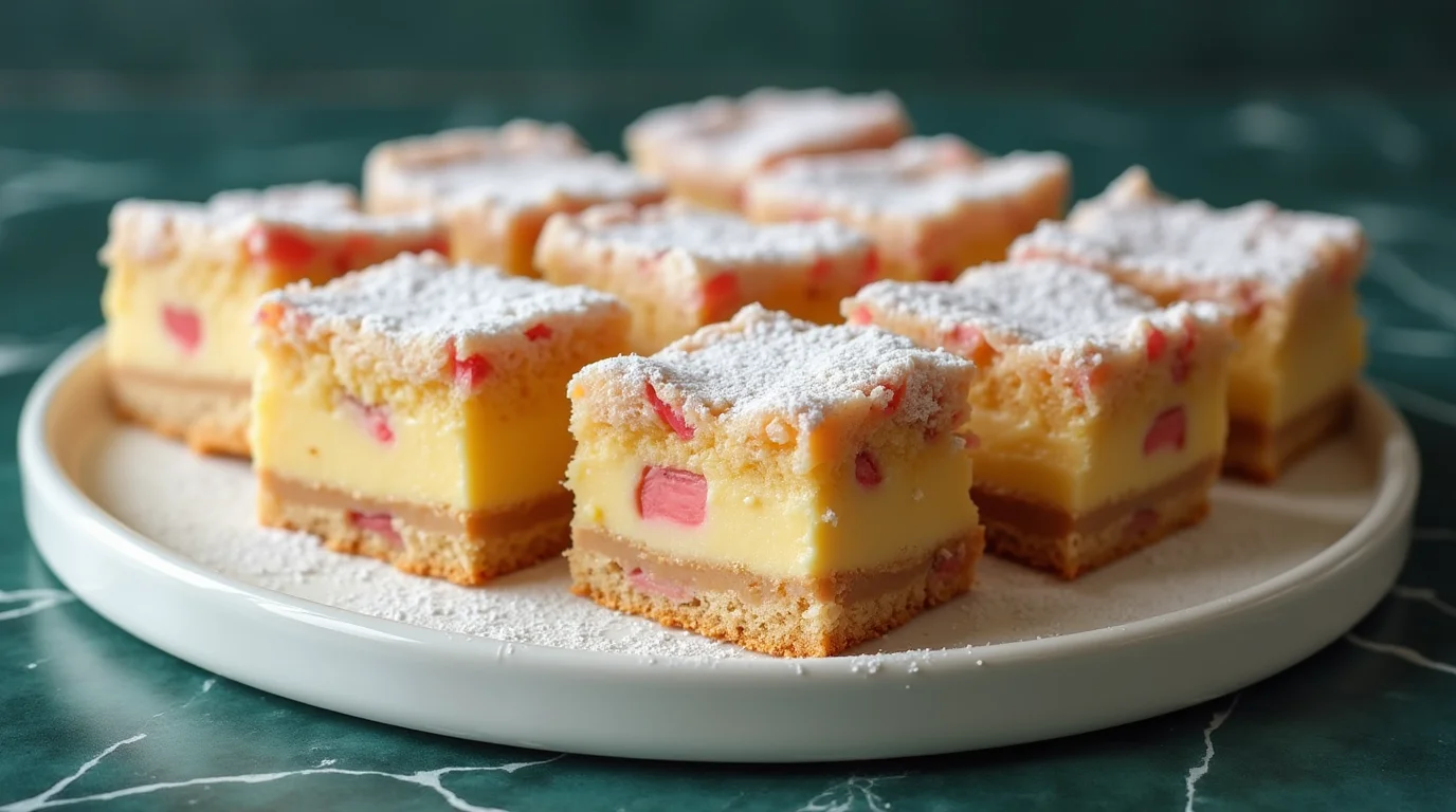 Rhubarb Custard Bars Recipe