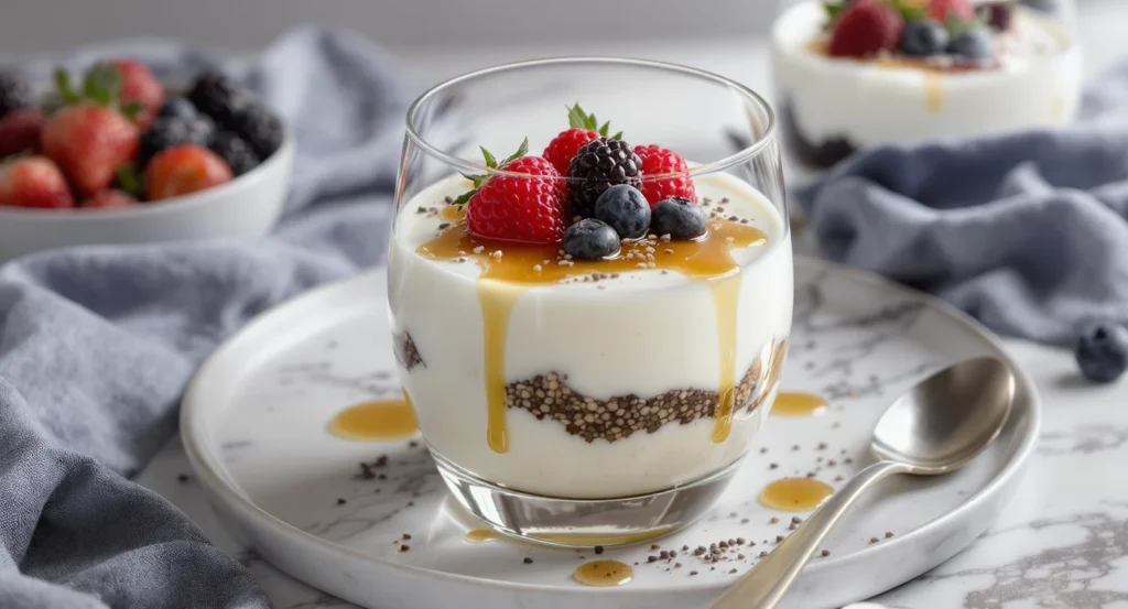 healthy Greek Yogurt Chia Protein Pudding