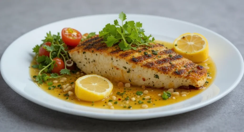 mahi mahi marinade ingredients Easy Grilled Mahi Mahi Recipe served with lemon and cherry tomatoes