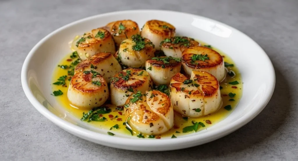 Easy Grilled Scallops Recipe with garlic butter and herbs
