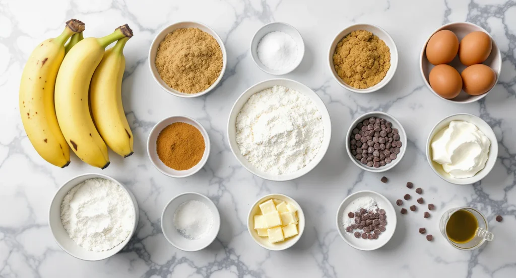 Ingredients You’ll Need for an Easy Banana Bread Recipe Essential ingredient of Chocolate Chip Banana Bread Recipe