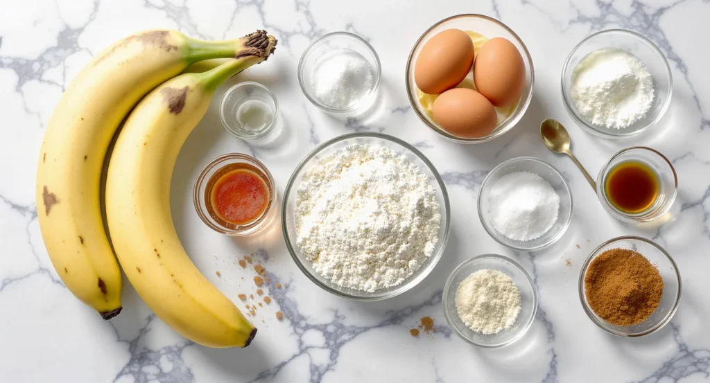 homemade banana bread Essential ingredients for An Easy Healthy Banana Bread Recipe