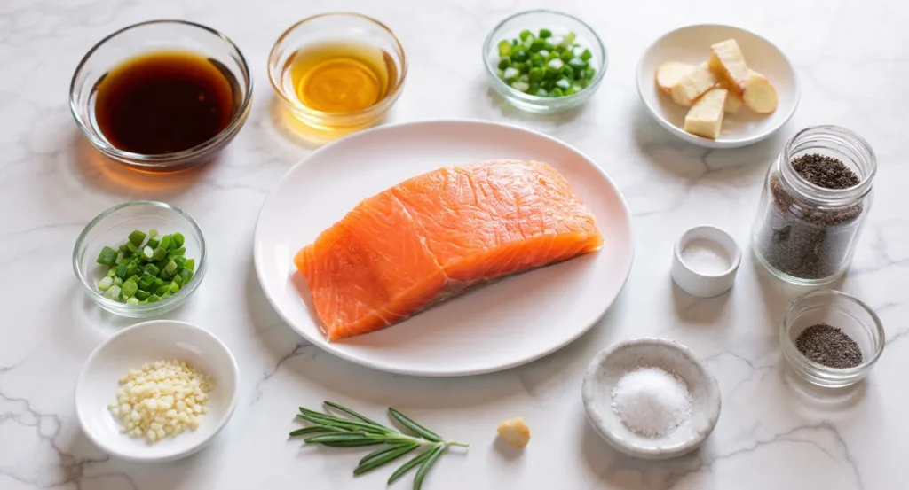 Essential ingredients for Easy Teriyaki Salmon Recipe