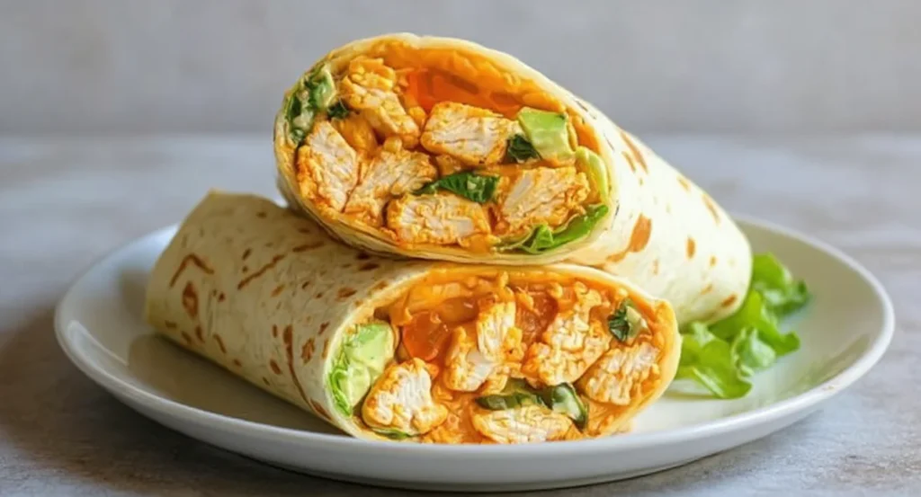 Quick and Easy Buffalo Chicken Wrap Recipe perfect for lunch or dinner