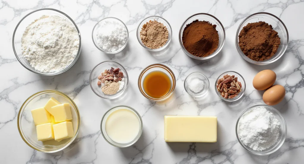 Essential Ingredients for Easy Texas Sheet Cake Recipe