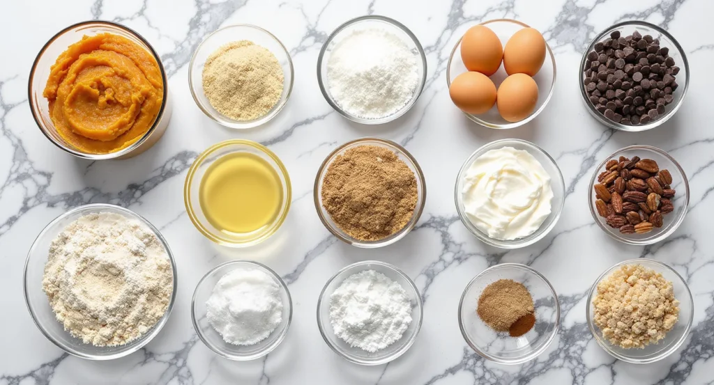 Essential Ingredients for pumpkin chocolate chip bread recipe