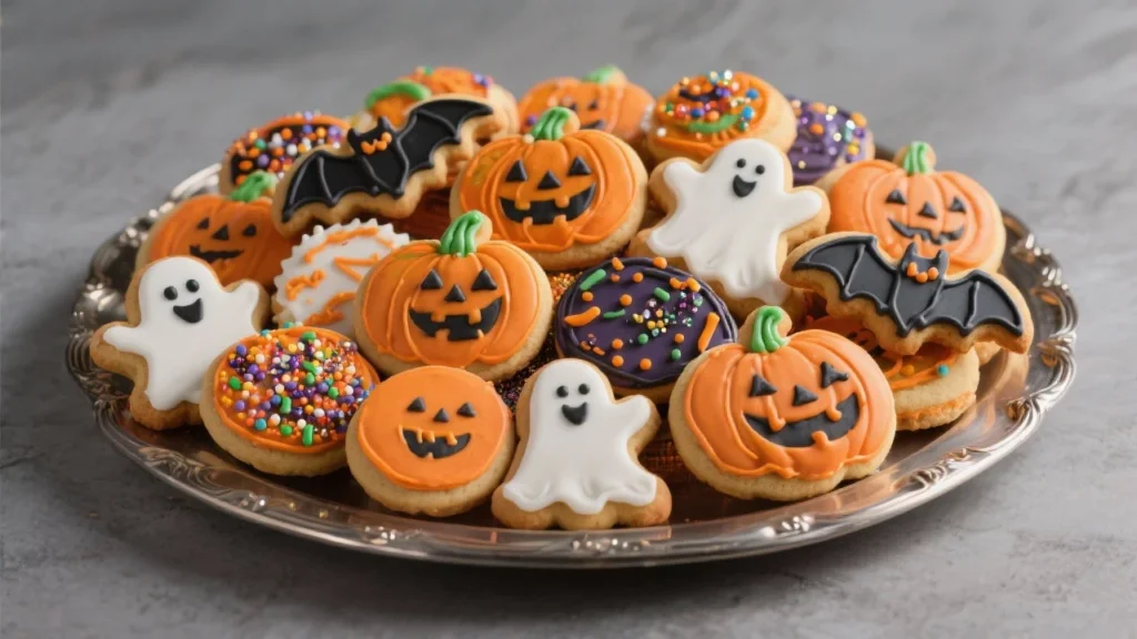Pillsbury Halloween Cookies Recipe with icing and sprinkles