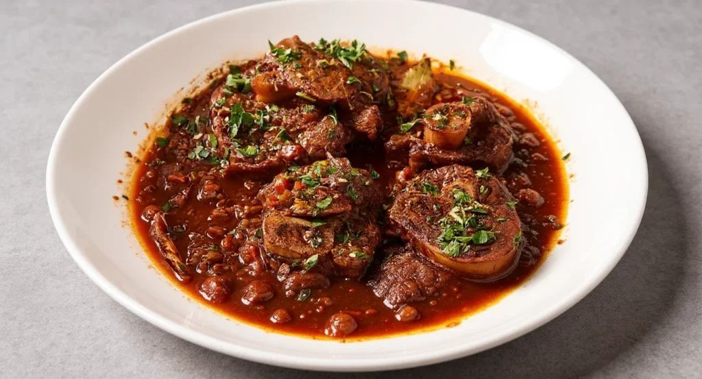 Authentic Italian Osso Buco Recipe featuring braised veal shanks in savory wine sauce