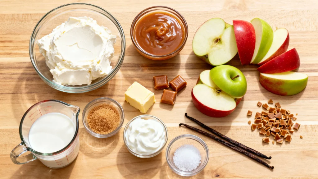 Essential Ingredients for Easy Caramel Apple Dip Recipe