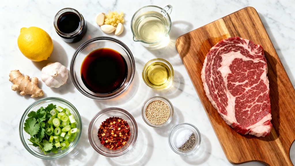 Essential Ingredients for Japanese Beef Tataki Recipe